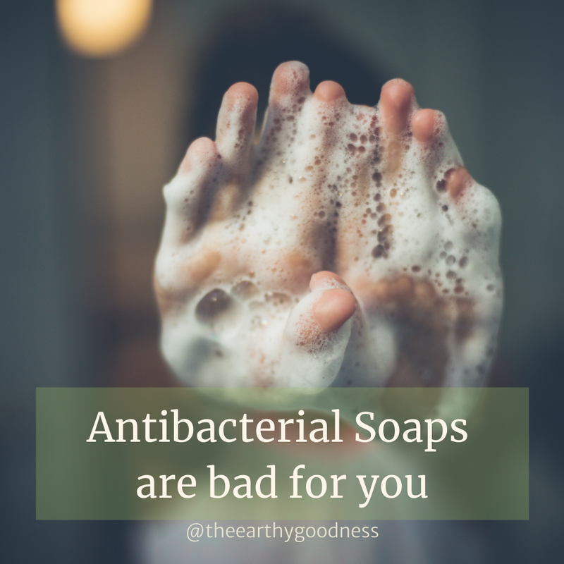 Antibacterial Soaps are bad for you. African Black Soap has natural antibacterial properties.